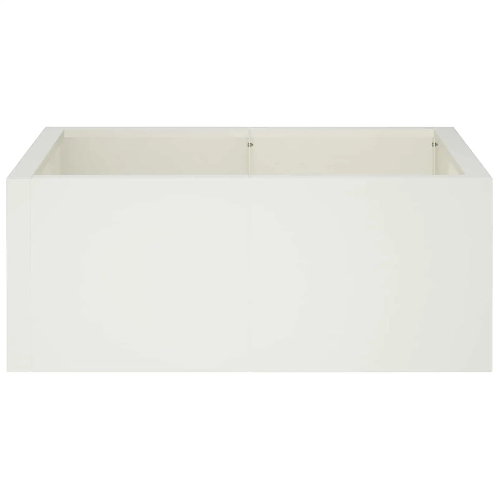 Muro di contenimento 4 pz 100 x 100 x 40 cm Acciaio Bianco 3449206