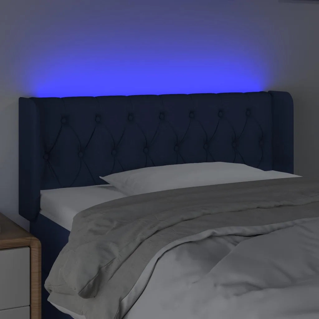 Testiera a LED Blu 103x16x78/88 cm in Tessuto 3123568