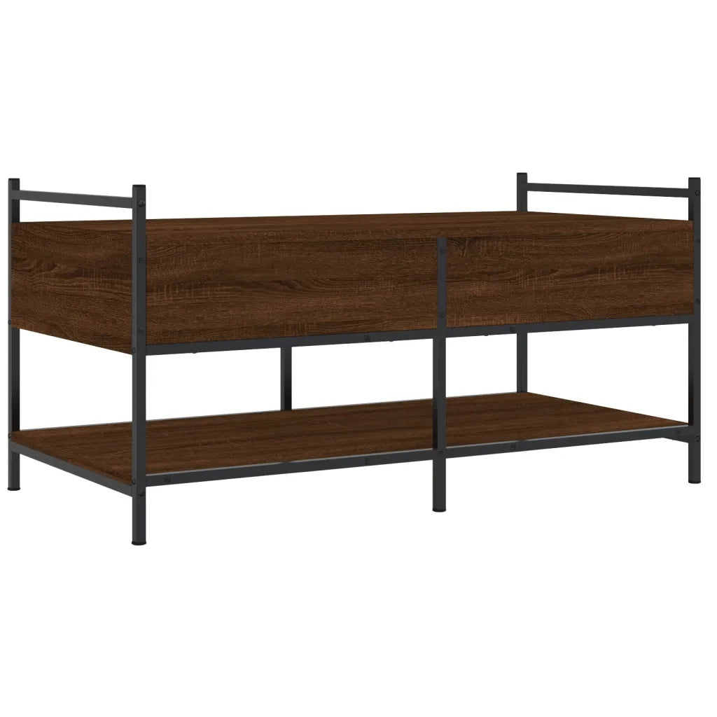 Tavolino da Salotto-Tavolino da soggiorno-Tavolo Rovere Marrone 99x50x50cm Legno Multistrato