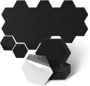 12 pannelli acustici a forma di esagono autoadesivi isolamento acustico vetroresina pannello per parete nero