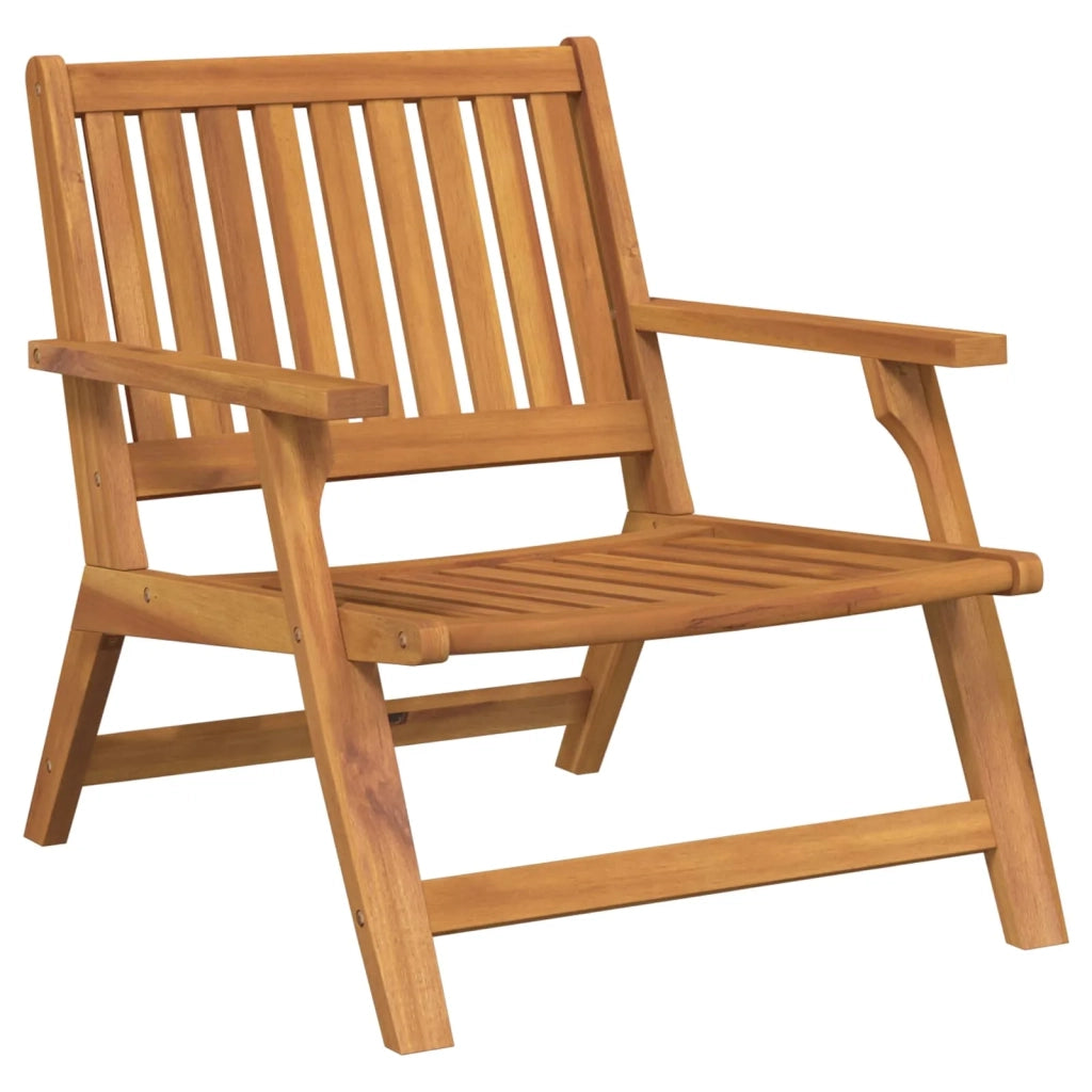 Panca Relax 2 pcs Marrone Legno di Acacia Massello 367826