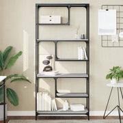 Libreria-Scaffale per Libri-Mobile di Stoccaggio Grigio Sonoma 81x36x176 cm in Legno Multistrato