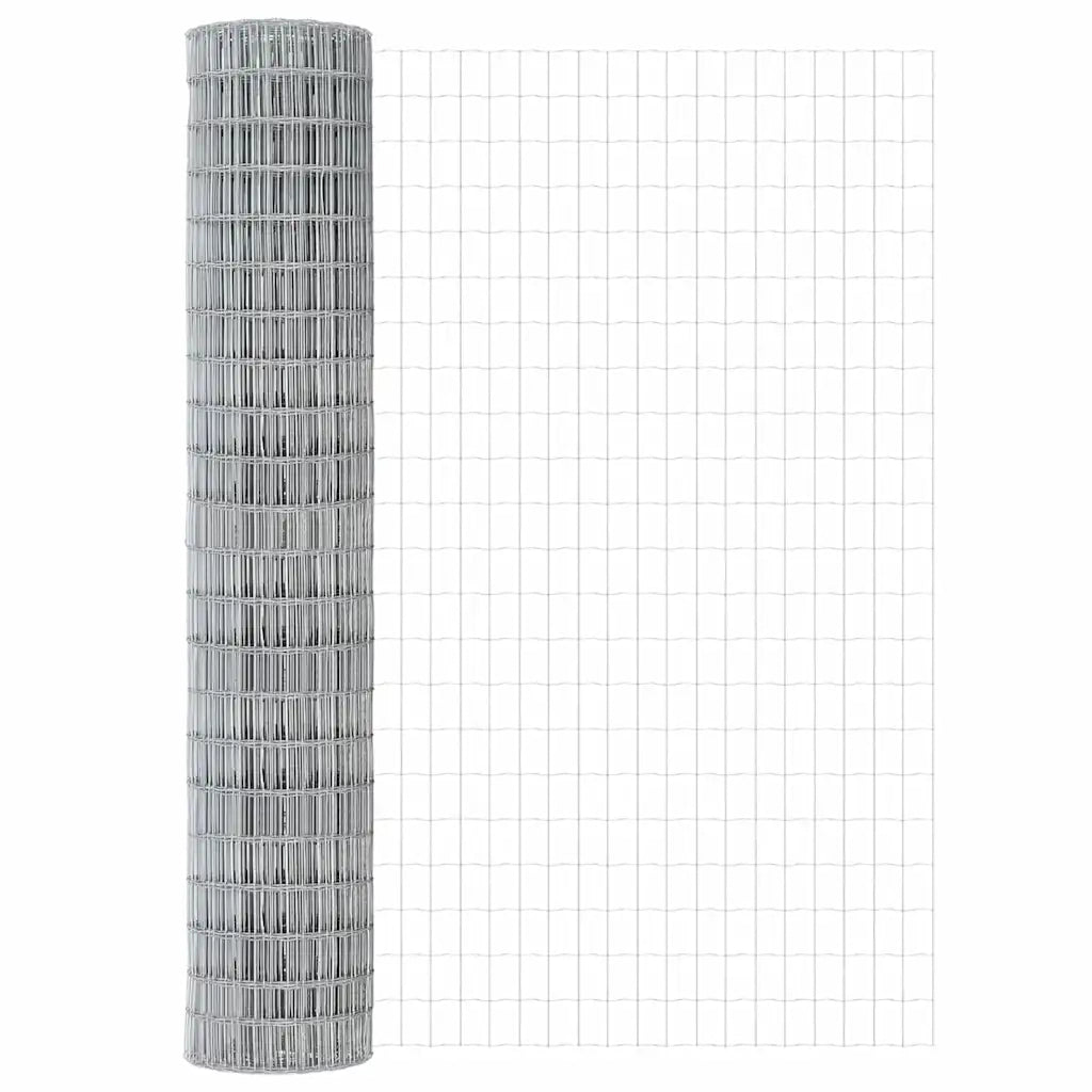 Recinzione con Posto Argento 1,6 x 10 m Acciaio e PVC