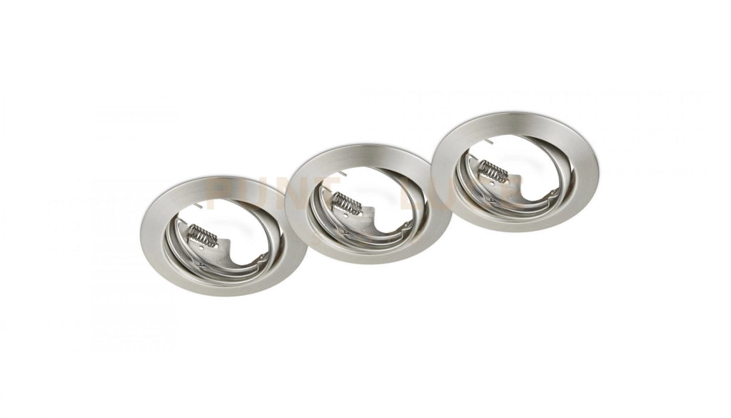 JURA KIT 3 FARETTI DA INCASSO ROTONDI ORIENTABILI ACCIAIO D. 8,3CM ATTACCO GU10