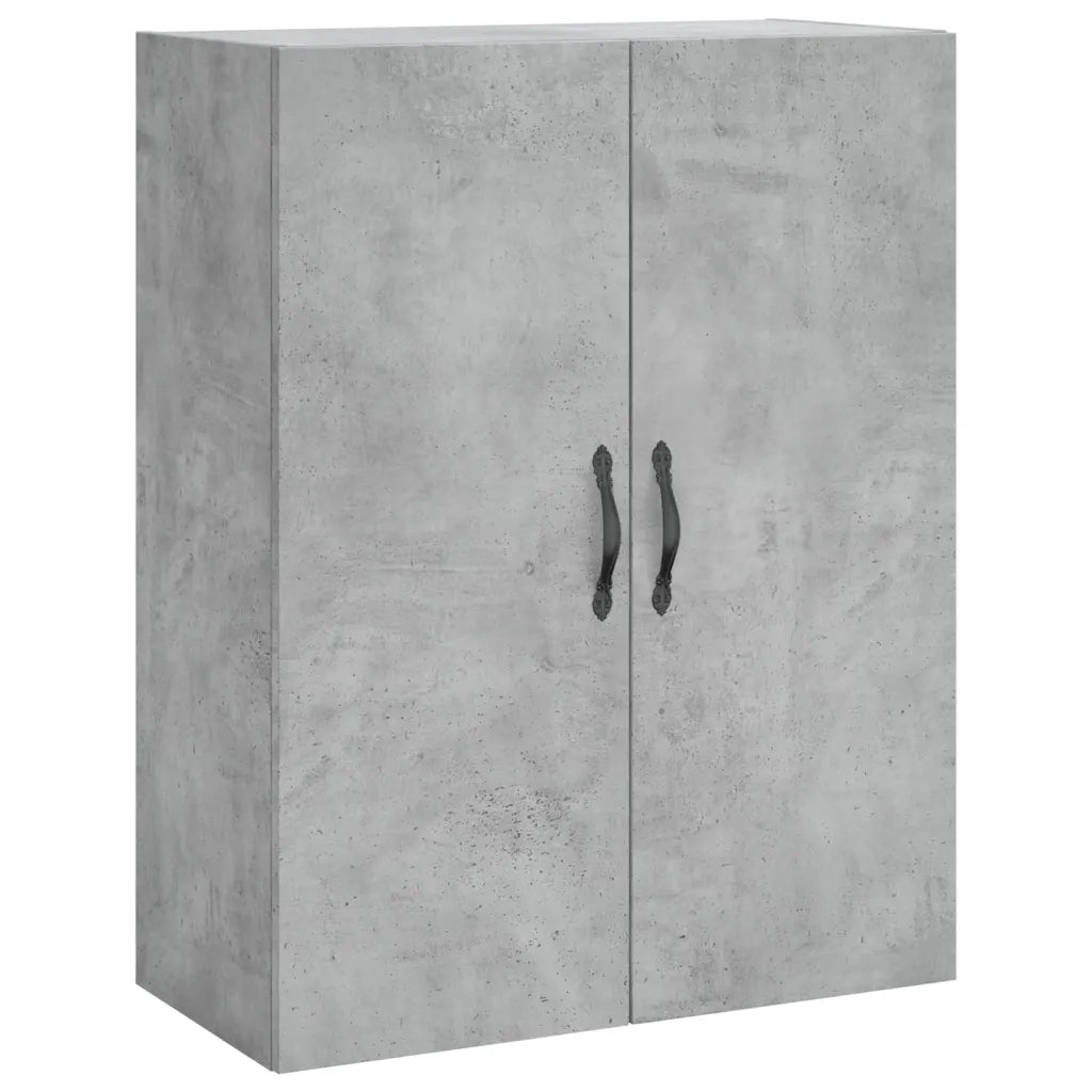 Armadietto a Muro | Mobile a Parete Grigio Cemento 69,5x34x90 cm Legno Multistrato