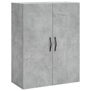 Armadietto a Muro | Mobile a Parete Grigio Cemento 69,5x34x90 cm Legno Multistrato