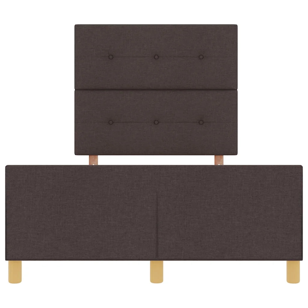 Struttura del letto Marrone scuro 120 x 190 cm Tessuto 3344714