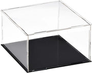 Vetrina per azioni 20 x 20 x 10 cm - Design trasparente - Base nera - Protezione impermeabile - Vetrina per action figure - Facile da montare