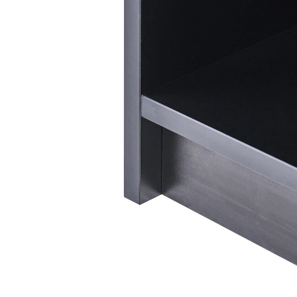 Libreria a 3 ripiani stile minimalista in truciolare 80 x 40 cm nero