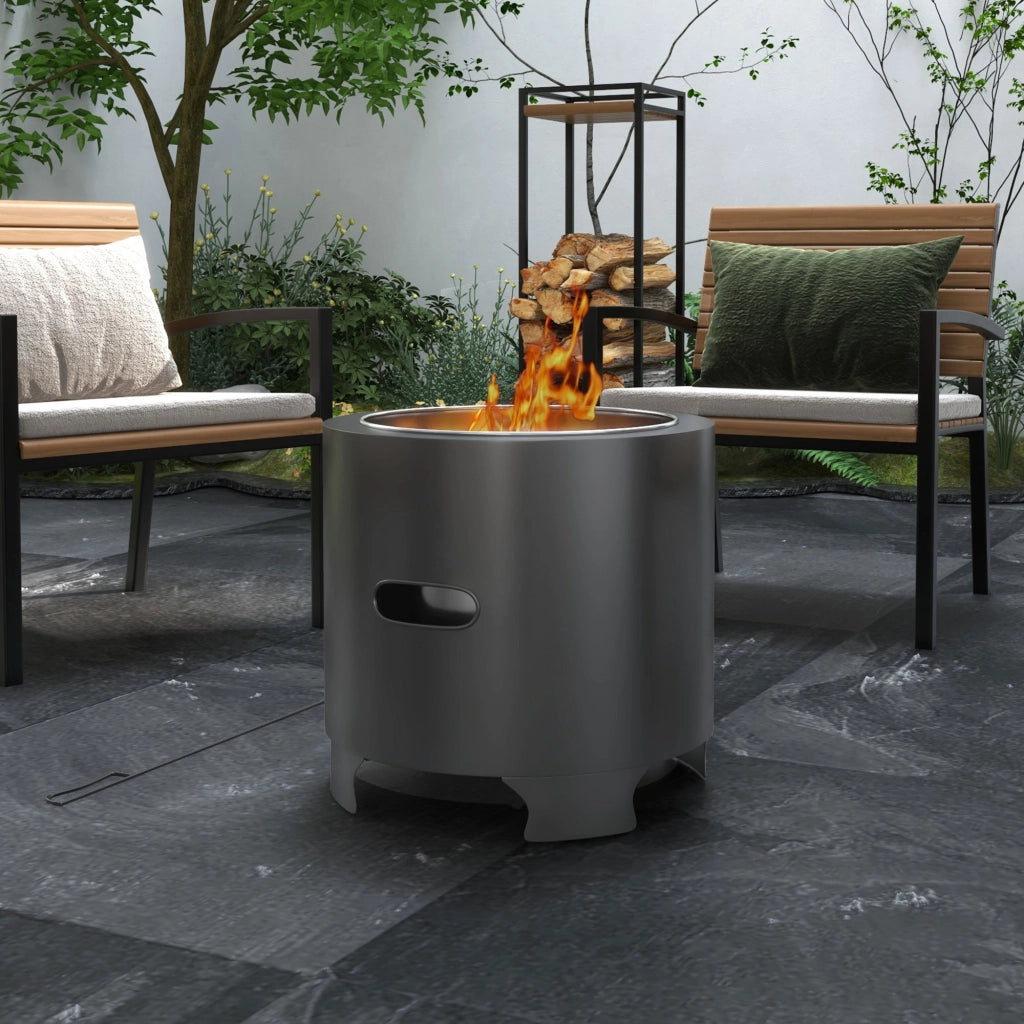 Brasero da esterno in metallo ¨C zephmum ¨C nero, diametro 45 cm