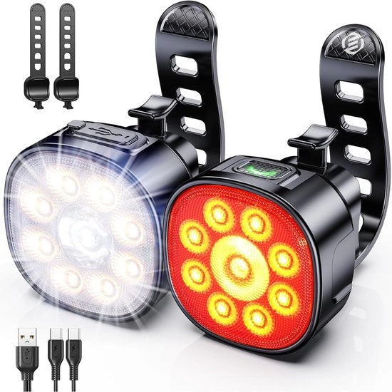 Lampi di Coda per Bicicletta - Lampada LED per Bicicletta - Lampada Avanti per Bicicletta 

(Nota: Ho rimosso il nome del marchio "Equivera" e ho mantenuto i dettagli tecnici)