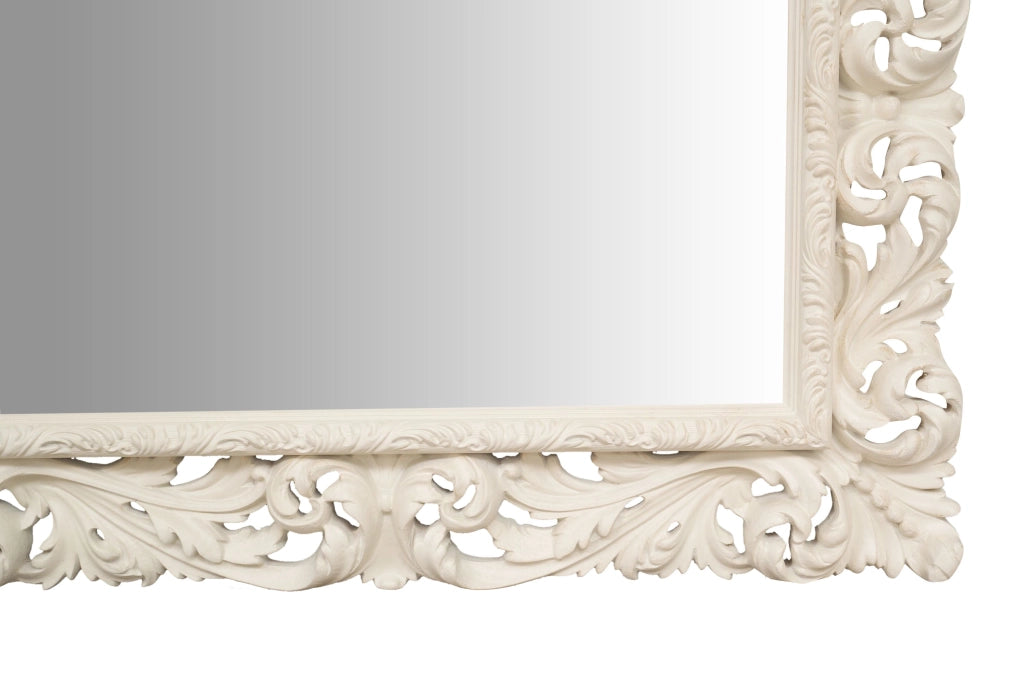 Biscottini SPECCHIERA DA PARETE IN LEGNO FINITURA BIANCA ANTICATA MADE IN ITALY realizzata