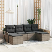 Set Divano da Giardino 6 pcs Grigio polyrattan 3354138