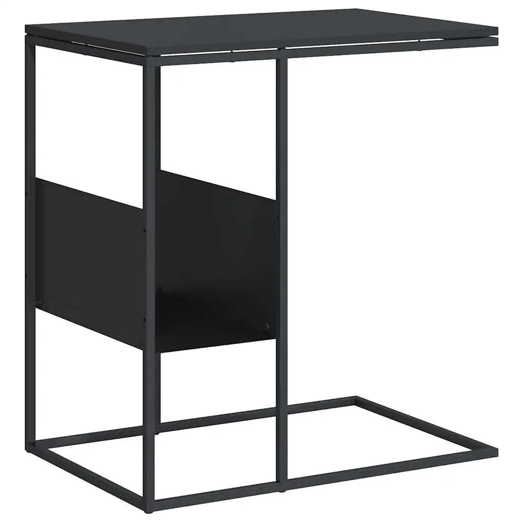 Tavolino Nero 55x36x59,5 cm Legno Multistrato cod mxl 59083