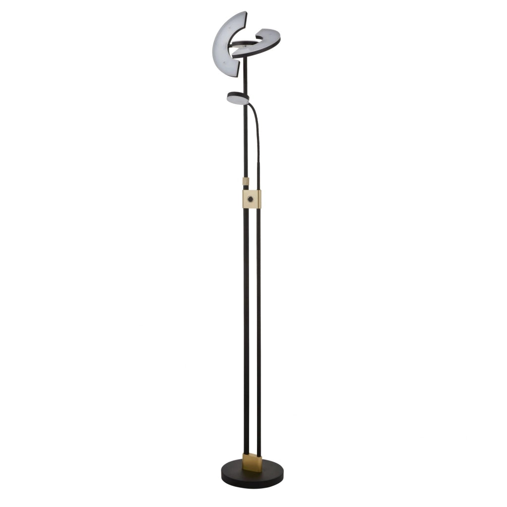 Lampada da terra Gio - Metallo ottone satinato e nero
