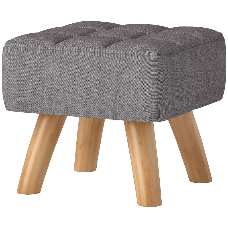 SGABELLO poggiapiedi 27x27x26 cm Grigio in poliestere
