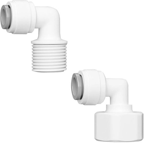 Filtro per acqua di rubinetto 2 pezzi - Elbow 1/2" a 3/8