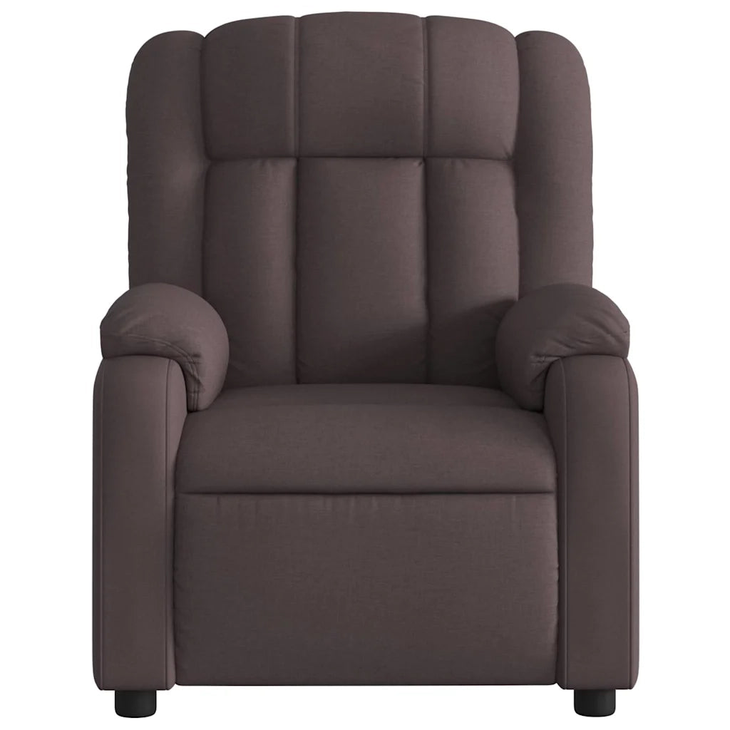 Divano Sedia-Poltrona Reclinabile Marrone Scuro in Tessuto 566980