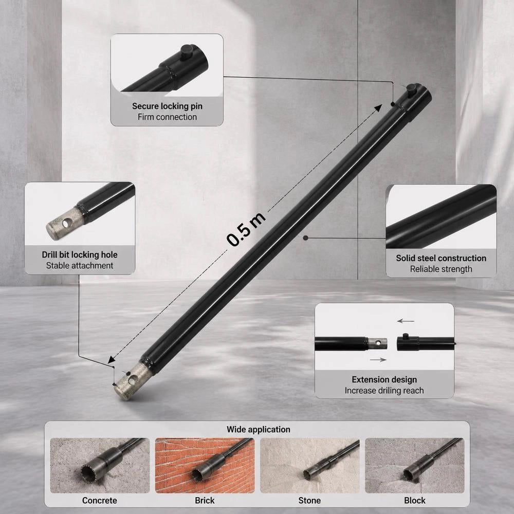 Drill Extension Steel 0.5 M