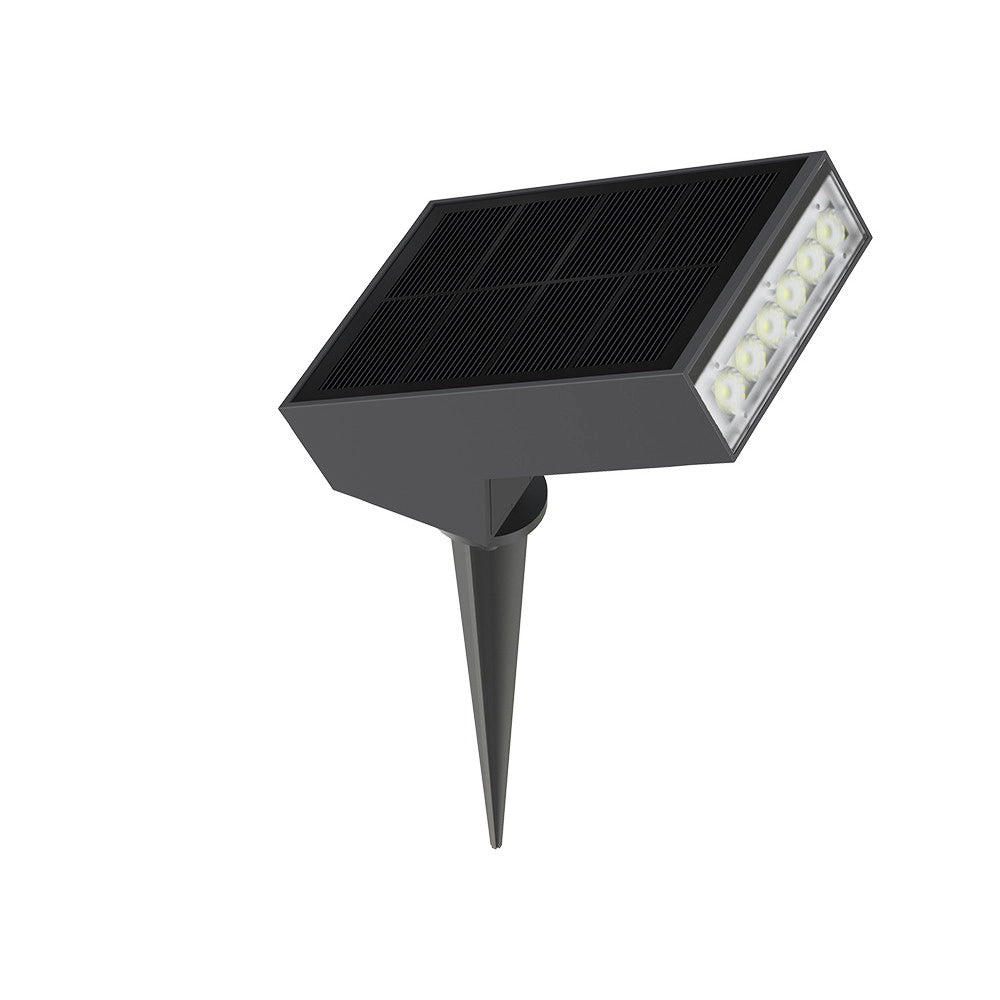 F07 Faretto Led 500Lm Con Picchetto, Pannello Solare e Crepuscolare