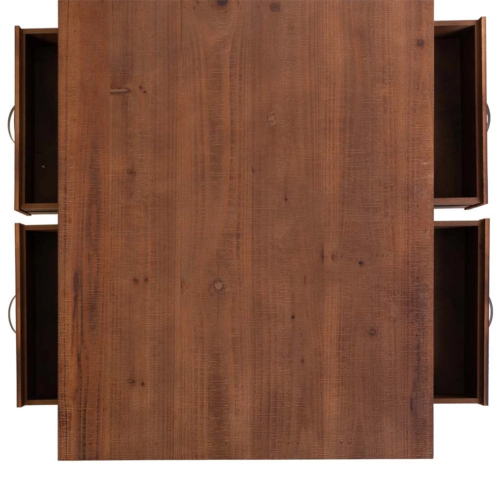 Tavolino in legno marrone 120x66x48h