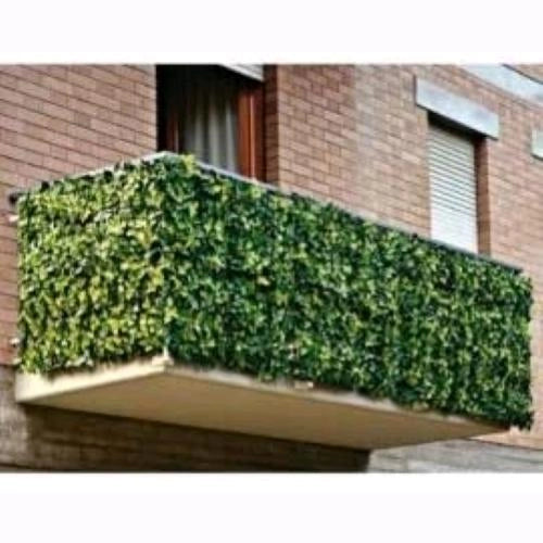 Siepe Sintetica Ornamentale per Terrazze e Giardino a Foglie di Lauro 1,5x3 mt Verde scuro Villa D'este