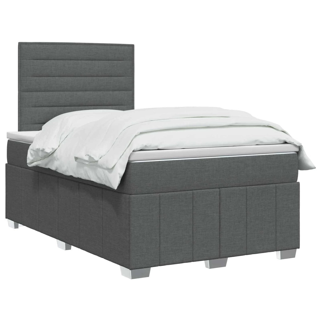 Letto box spring con materasso Grigio Scuro 120 x 190 cm 3454086