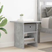 Comodino Grigio cemento 41 x 40 x 45 cm Legno multistrato