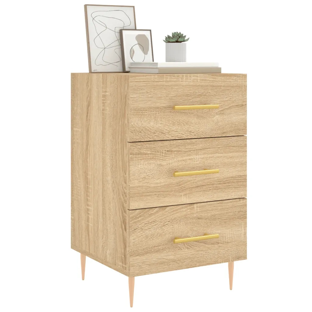 Comodino | Armadio da Notte | Mobiletto da notte Rovere Sonoma 40x40x66 cm in Legno Multistrato