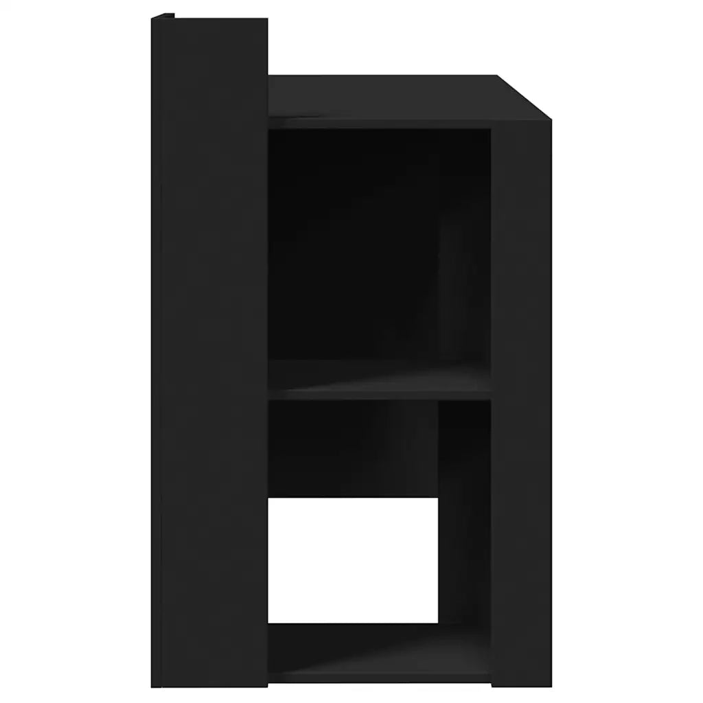 Scrivania | Tavolo da Ufficio Ufficio Nera 103,5x56,5x94 cm in Legno Multistrato