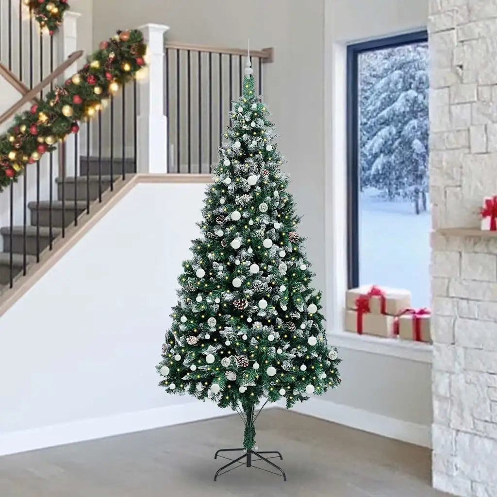 Albero di Natale artificiale con 300 LED Verde 240 cm