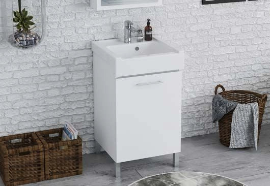 Mobile Lavatoio Con Lavabo In Ceramica 2 Ante Xilon - Olmo Montano - LxP 75x50 cm (2 anta)