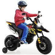 Moto elettrica per bambini 106,5 x 56 x 80 cm velocità da 5,5 a 6 km/h con musica e faro PP rosso e giallo 20_0020751
