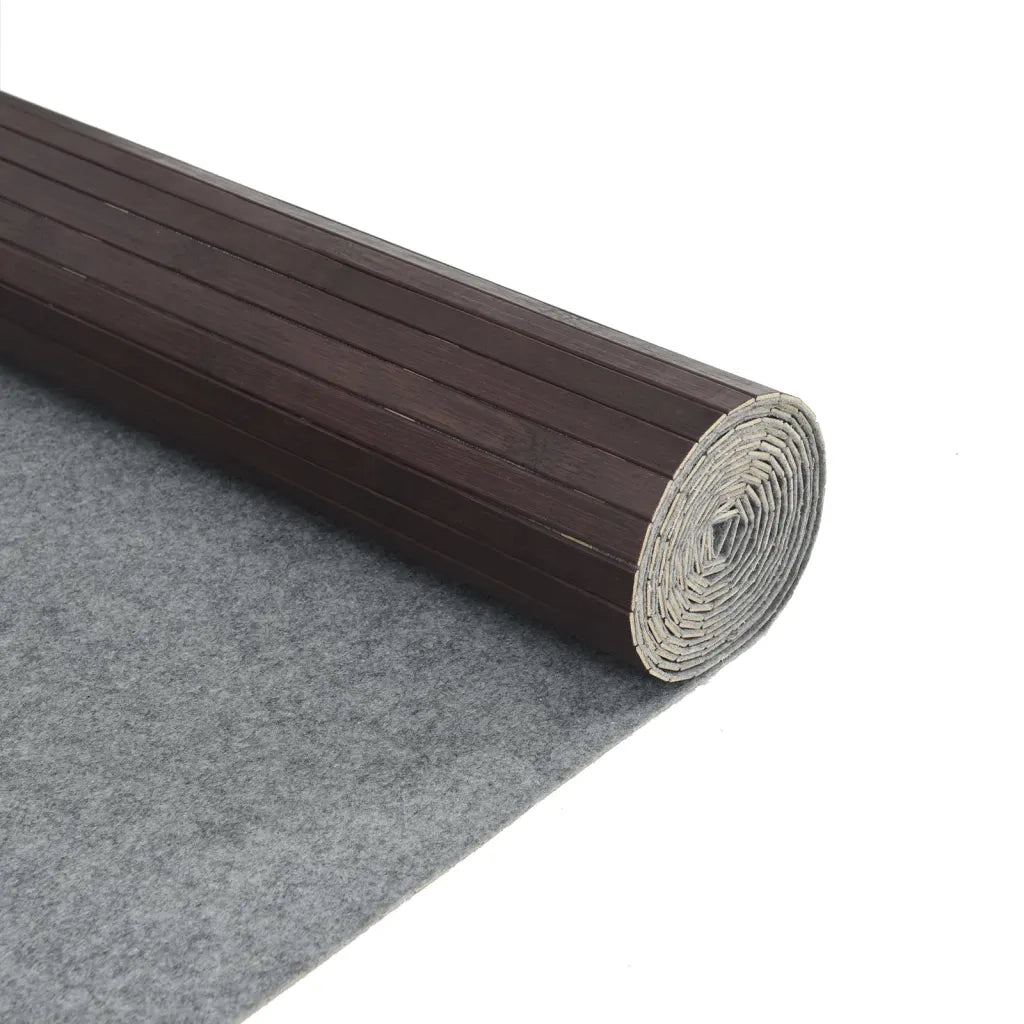 Tappeto Rettangolare Marrone Scuro 80x400 cm in BambÃ¹