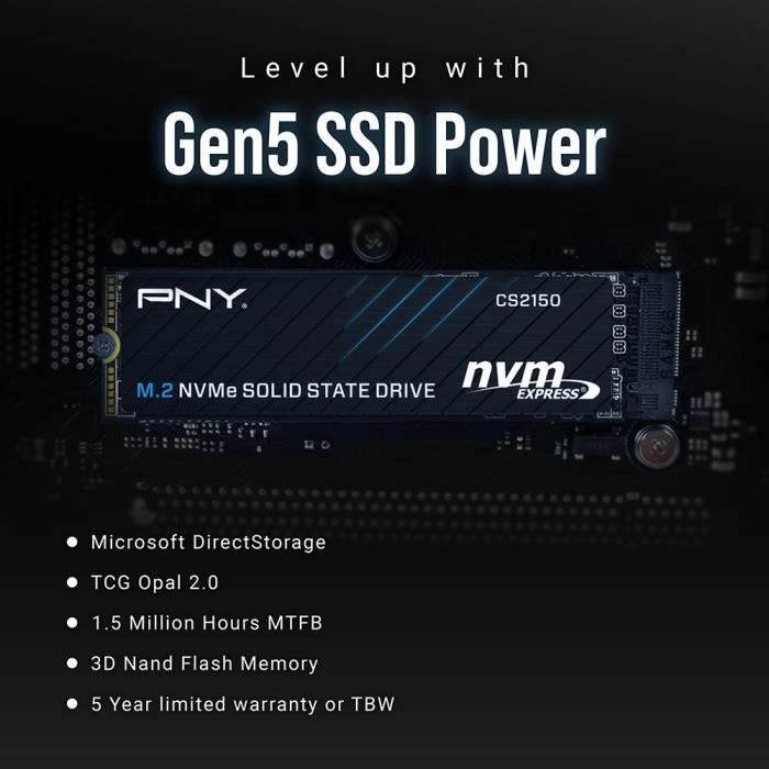PNY - CS2150 2 TB - Disco rigido SSD interno - 2 TB - M.2