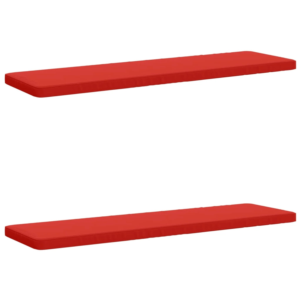 Cuscini per Panchina a 2 Pezzi VUGHT 2 pz 100% Poliestere Rosso 952147