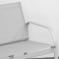 Set Salotto da Giardino Divano 2 Poltrone e Tavolino in Acciaio Ecosteel Grigio