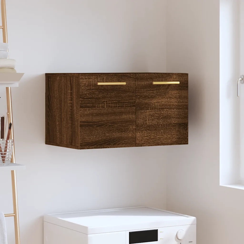 Armadietto a Muro | Mobile a Parete Rovere Marrone 60x36,5x35 cm Legno Multistrato
