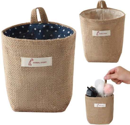 Organizzatore appeso per la camera da bambini - 10 x 13,5 x 12 cm - Disegno a punti - Materiale leggero e duraturo