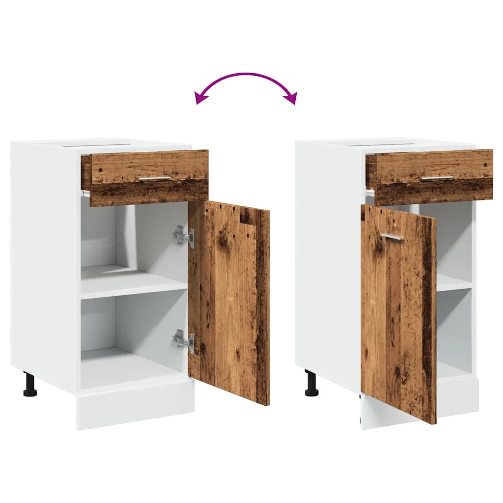 vidaXL Mobile con Cassetto “Lyon” Legno Antico 40x46x81,5cm