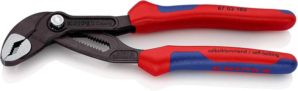 Knipex 87 02 180 Cobra Pinze per giunti scorrevoli 18 posizioni 180 mm colore Blu Rosso