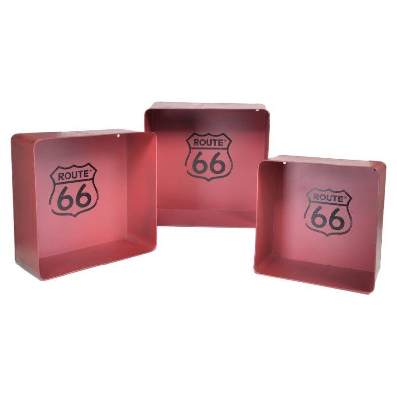 Mensola metallo bristol rosso 1-3 quadrata cm 40,5x15h40,5
