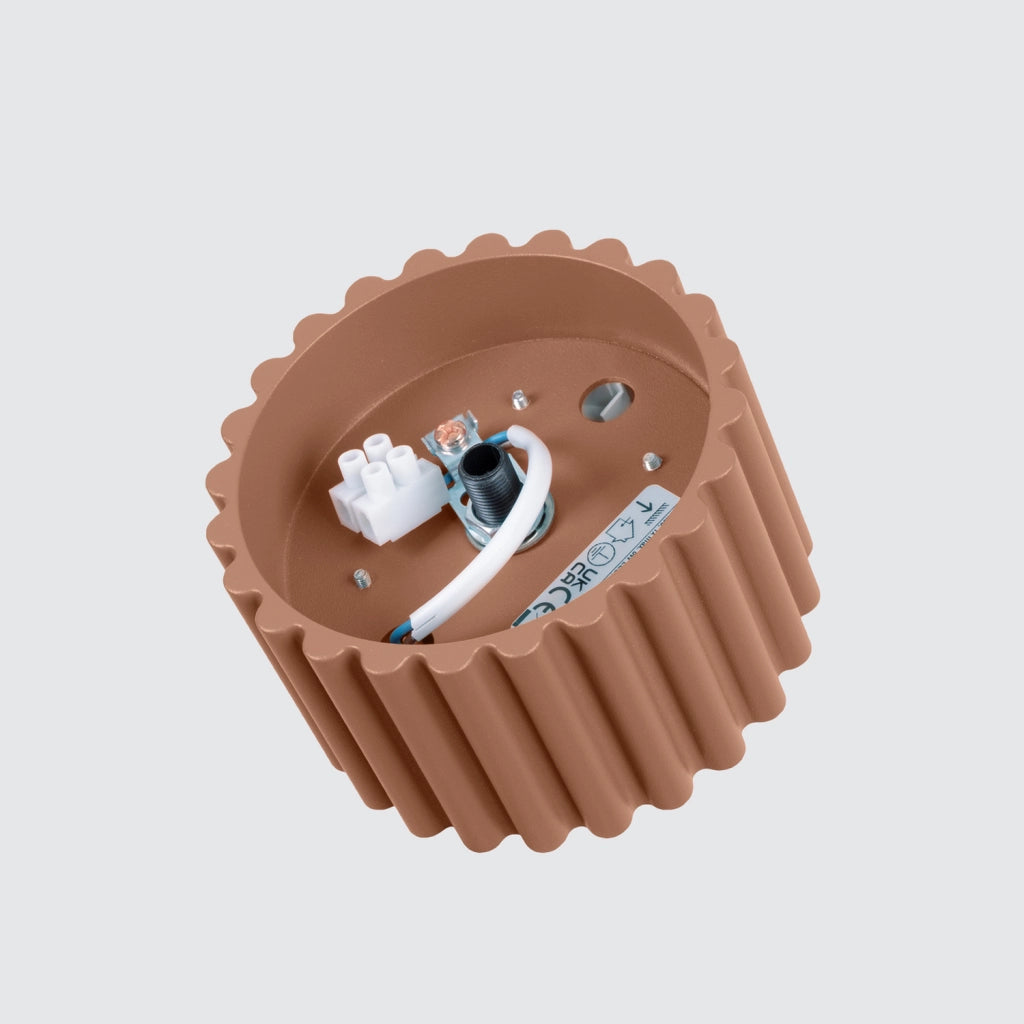 Spot soffitto rigato tondo mocca 6cm GX53 10W VISTAO