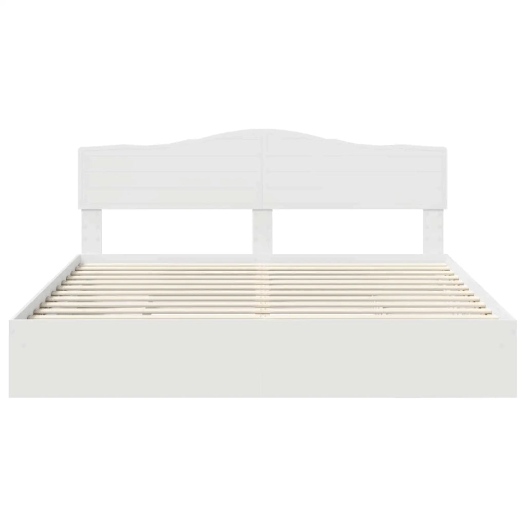 Letto con Contenitore Bianco 180 x 200 cm Legno multistrato
