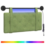 Testiera | Testata sospesa Con luce LED Verde chiaro Velluto