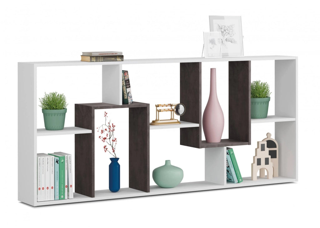 Biblioteca Arconnor, Libreria 6 Ripiani, 80x25x180h cm Bianco