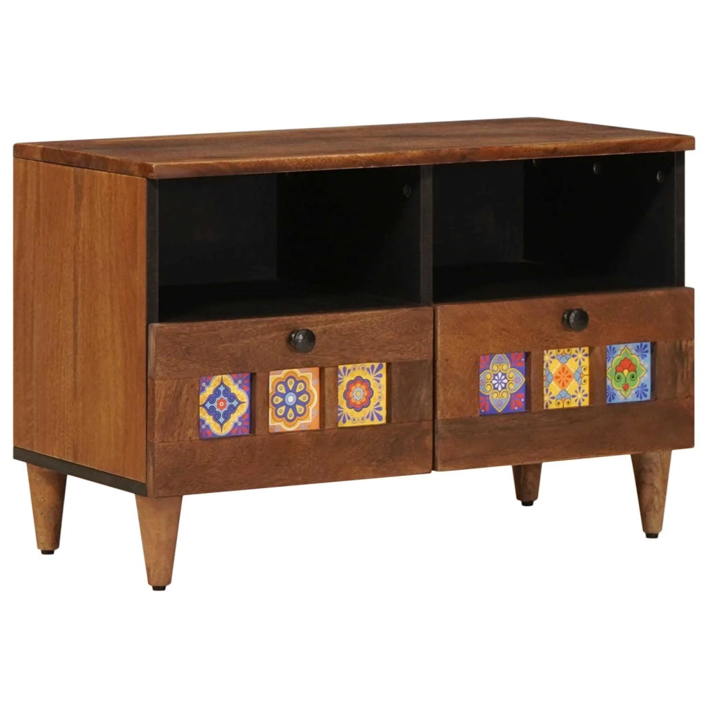 Tavolino da salotto con cassetto Marrone 80 x 54 x 40 cm