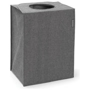 Brabantia 120381 Pepper Black Borsa Portabiancheria Rettangolare 55 Litri Apertura Quick-drop Facile da Svuotare Salvaspazio colore Nero