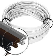 20 m afdichtstrip in nero per finestre in legno - tochtstopper - afdichting in gomma per porte in legno - modello F-171 - afdichting in doppio vetro - materiale termoplastico