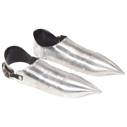 Scarpe d'Armi per Cavalieri Medievali LARP Argento in Acciaio cod mxl 57951